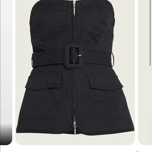 Simkhai Elettra Bustier Strapless Top - Black